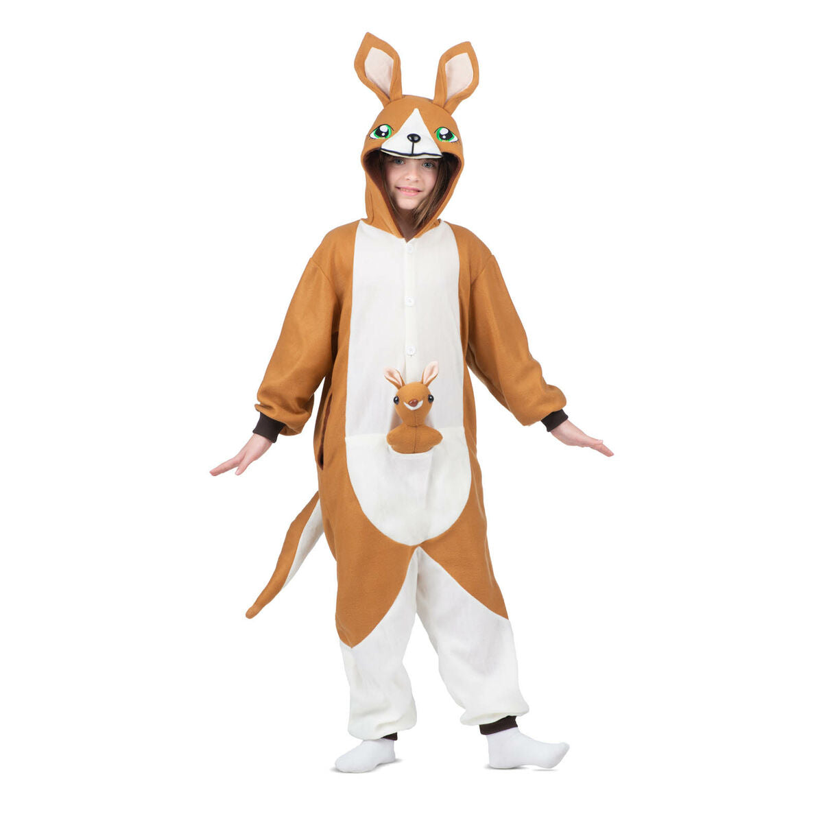 Costume for Children My Other Me Kangaroo White Brown One size (3 Pieces) - Little Baby Shop