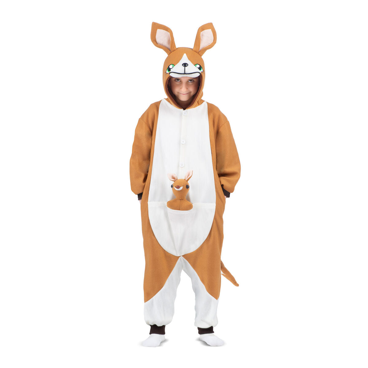 Costume for Children My Other Me Kangaroo White Brown One size (3 Pieces) - Little Baby Shop