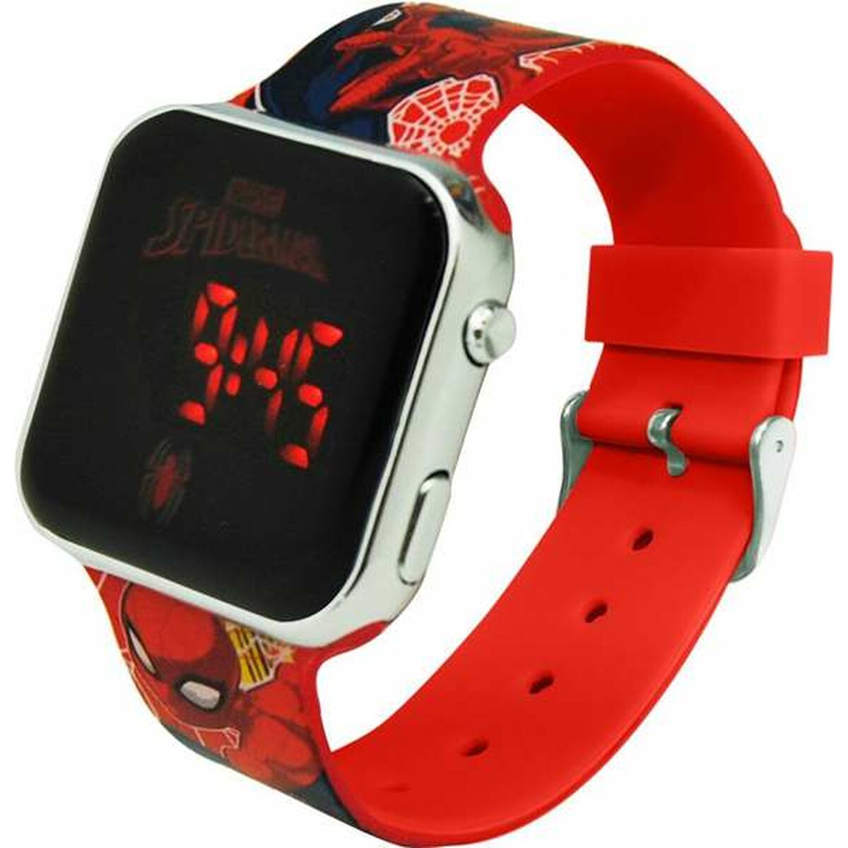 Digital clock Spider-Man LED Screen Red Ø 3,5 cm - Little Baby Shop