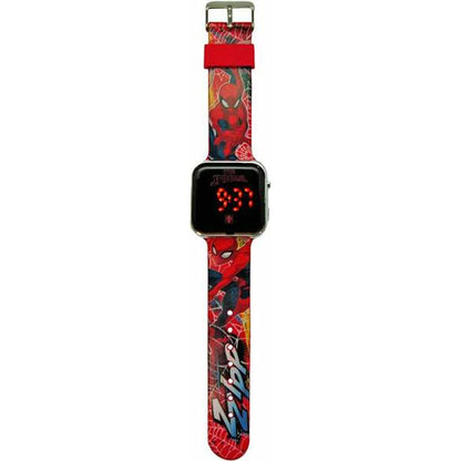 Digital clock Spider-Man LED Screen Red Ø 3,5 cm - Little Baby Shop