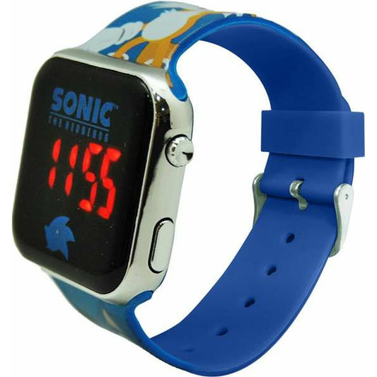 Digital clock Sonic Children's LED Screen Blue Ø 3,5 cm - Little Baby Shop