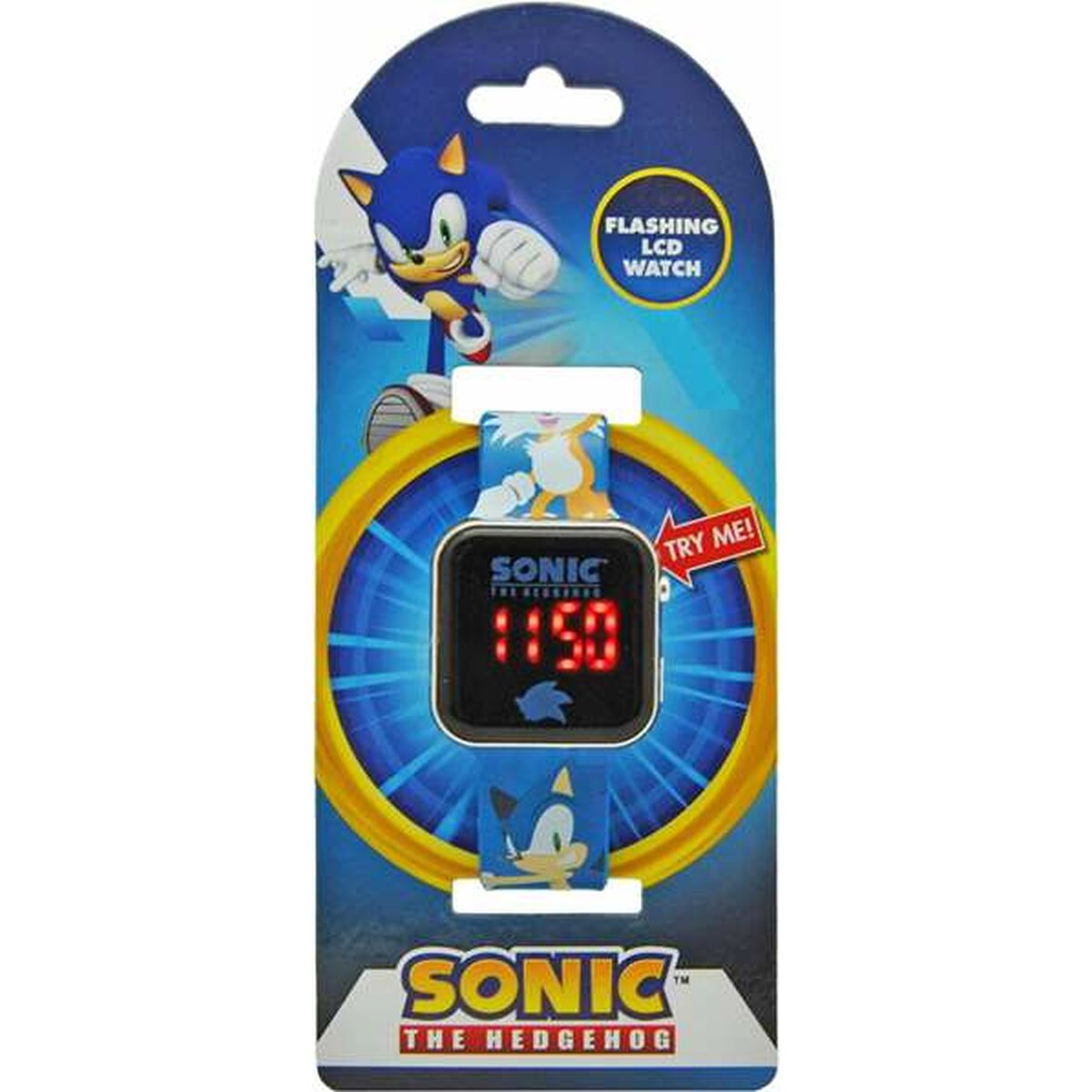 Digital clock Sonic Children's LED Screen Blue Ø 3,5 cm - Little Baby Shop