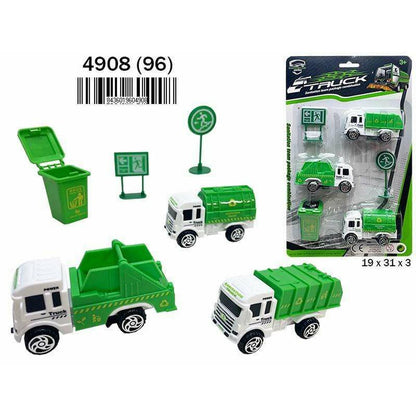 Vehicle Playset Garbage Truck 6 Pieces - Little Baby Shop