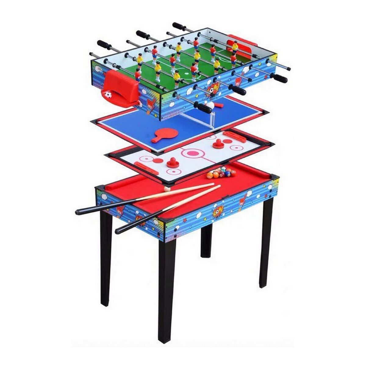 Multi-game Table 4-in-1 (94 x 50,5 x 73,5 cm) - Little Baby Shop