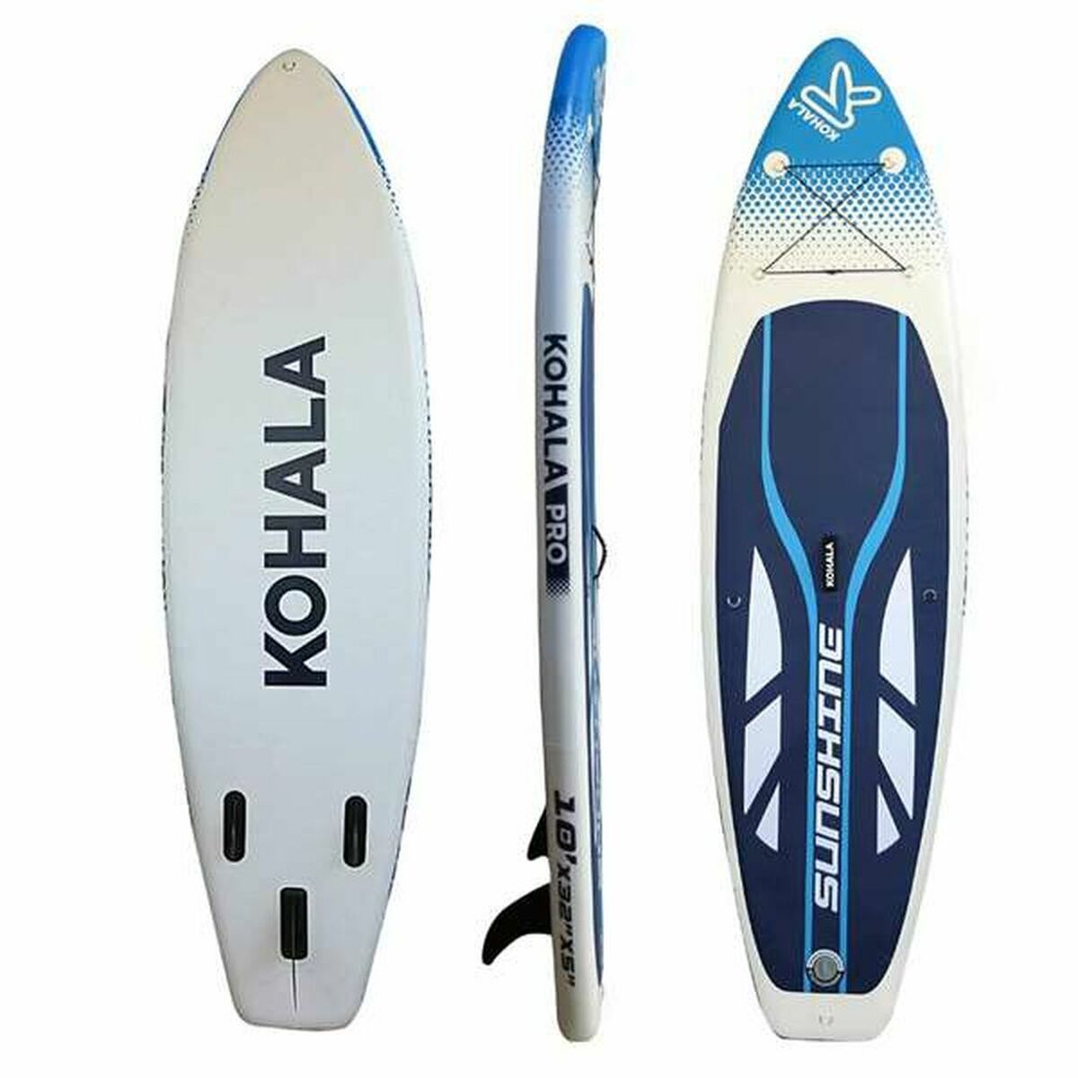 Inflatable Paddle Surf Board with Accessories  Kohala Sunshine White (305 x 81 x 12 cm) - Little Baby Shop