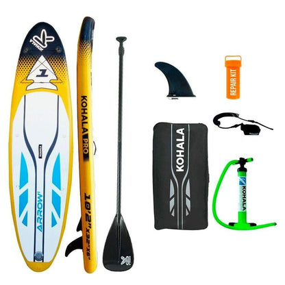 Inflatable Paddle Surf Board with Accessories Kohala Arrow 1 Yellow (310 x 81 x 15 cm) - Little Baby Shop