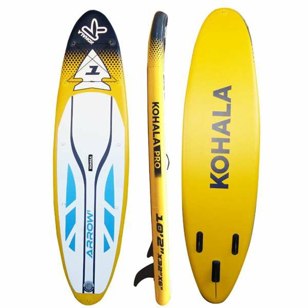 Inflatable Paddle Surf Board with Accessories Kohala Arrow 1 Yellow (310 x 81 x 15 cm) - Little Baby Shop