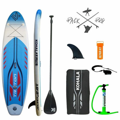 Inflatable Paddle Surf Board with Accessories Kohala Triton White 15 PSI Multicolour (310 x 84 x 15 cm) - Little Baby Shop