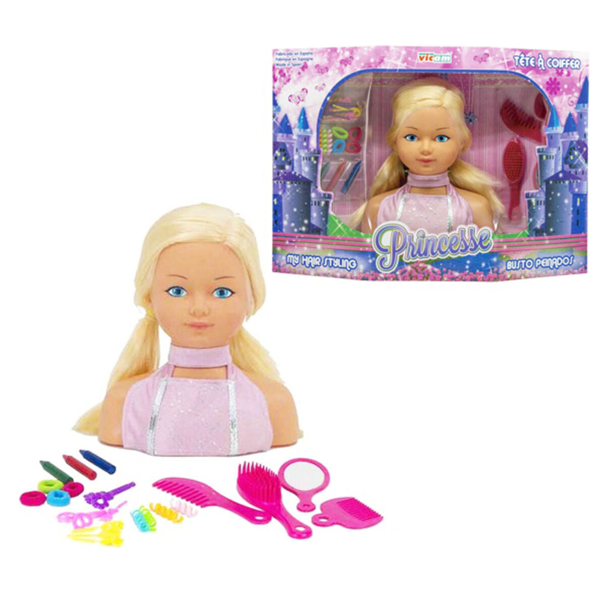 Hairdressing Doll Princesse My Hair Styling (54 x 14,5 x 38 cm) - Little Baby Shop