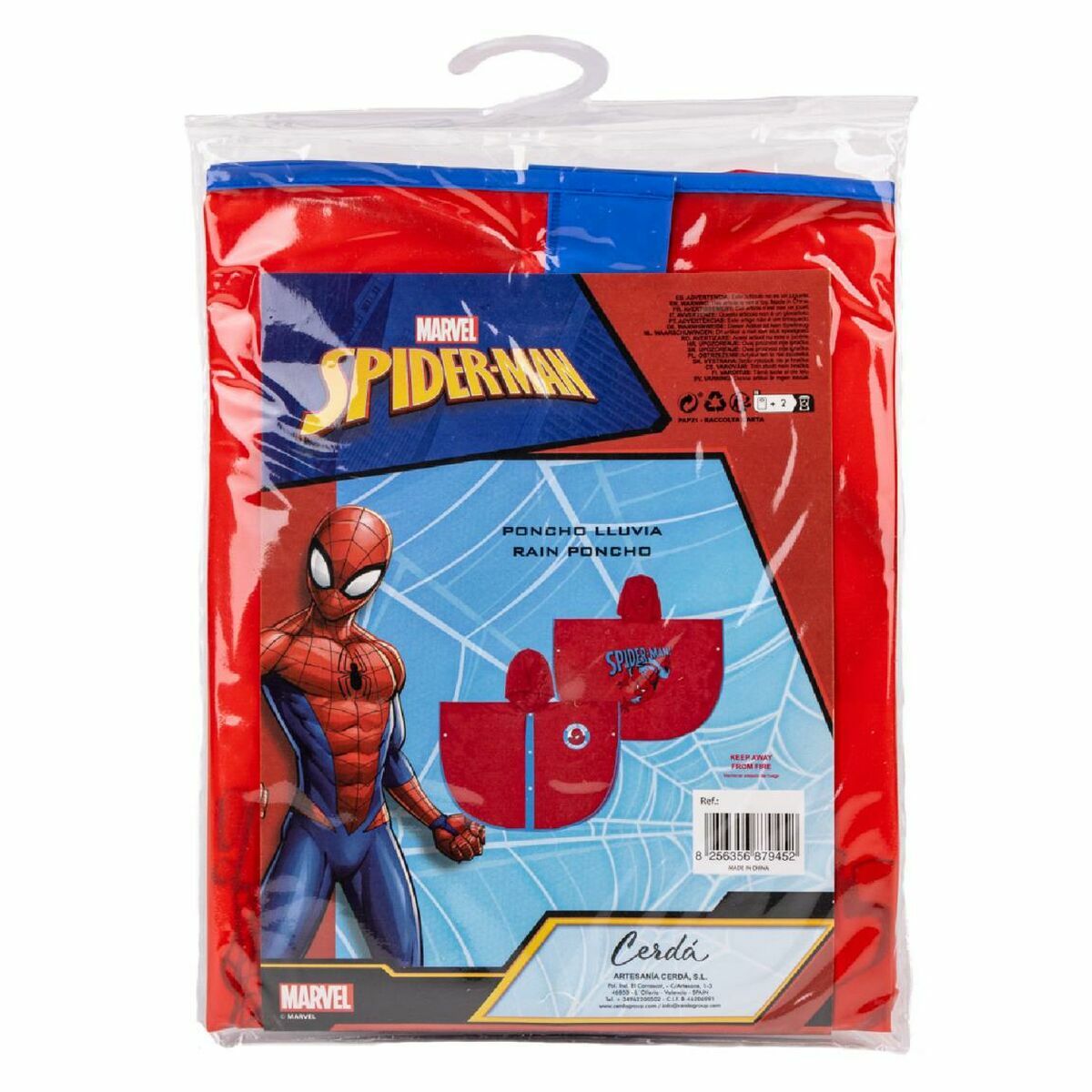 Waterproof Poncho with Hood Spiderman Red - Little Baby Shop