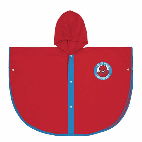 Waterproof Poncho with Hood Spiderman Red - Little Baby Shop