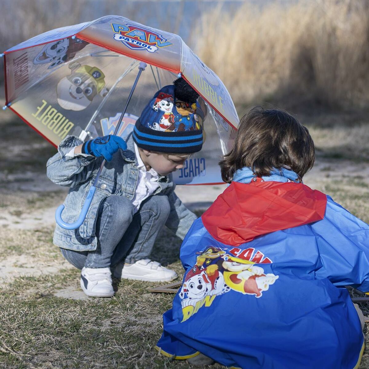 Waterproof Poncho with Hood The Paw Patrol Blue - Little Baby Shop