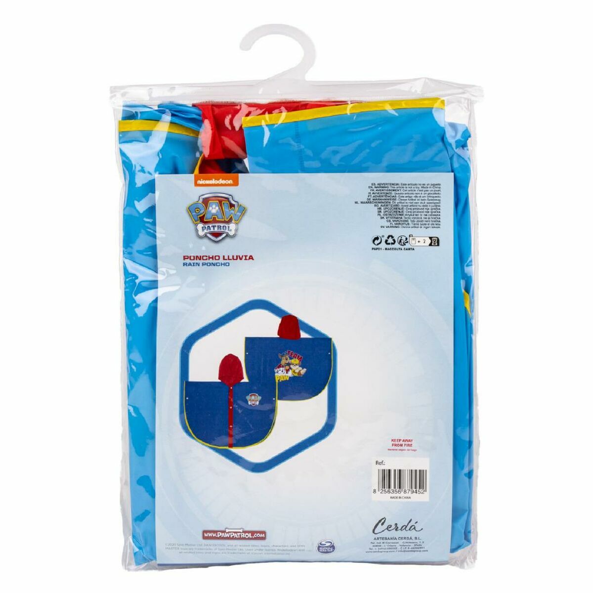 Waterproof Poncho with Hood The Paw Patrol Blue - Little Baby Shop