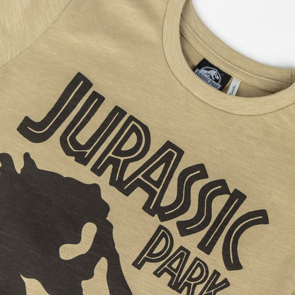 Child's Short Sleeve T-Shirt Jurassic Park Brown - Little Baby Shop