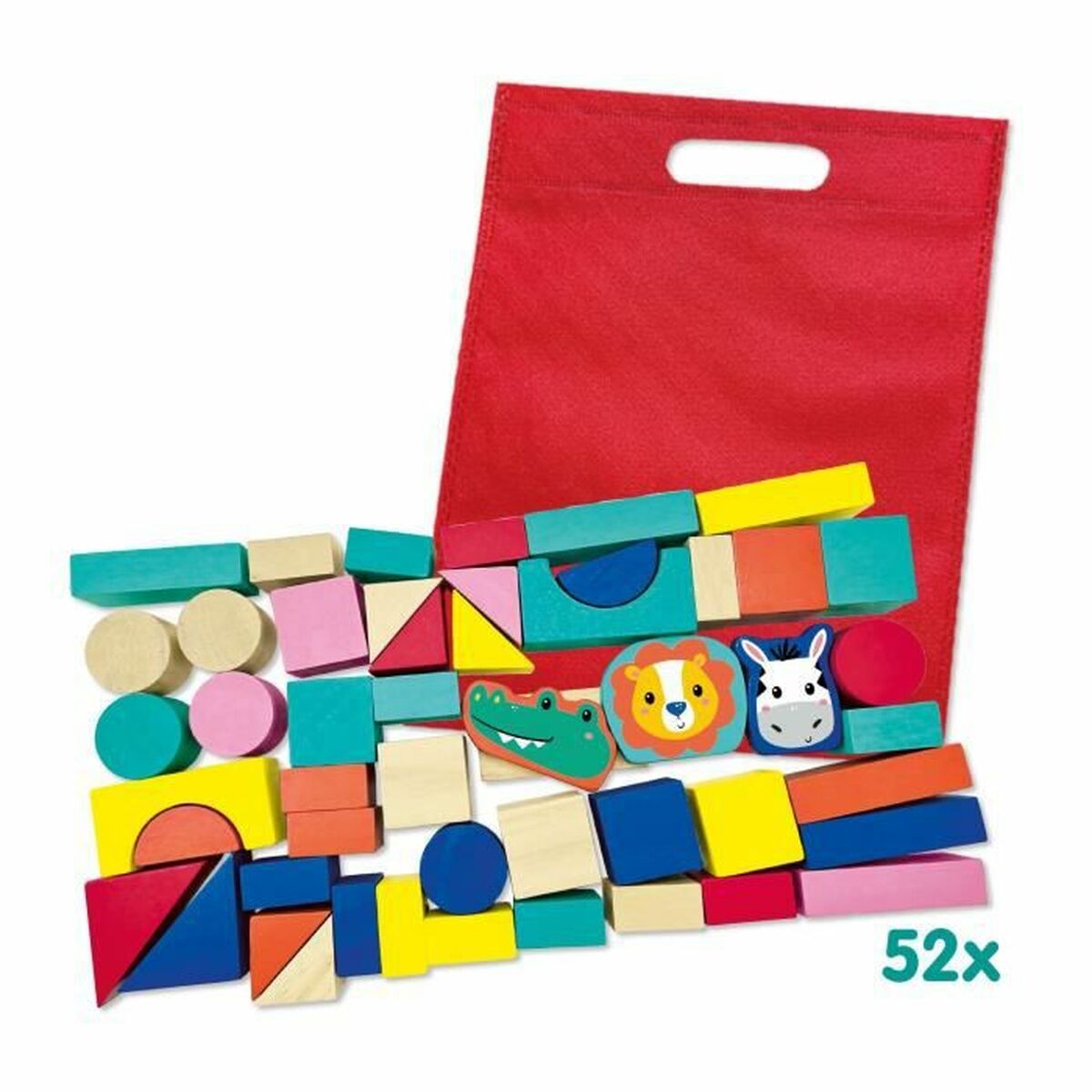 Construction set SES Creative Bloques de construcción de madera 50 Pieces - Little Baby Shop