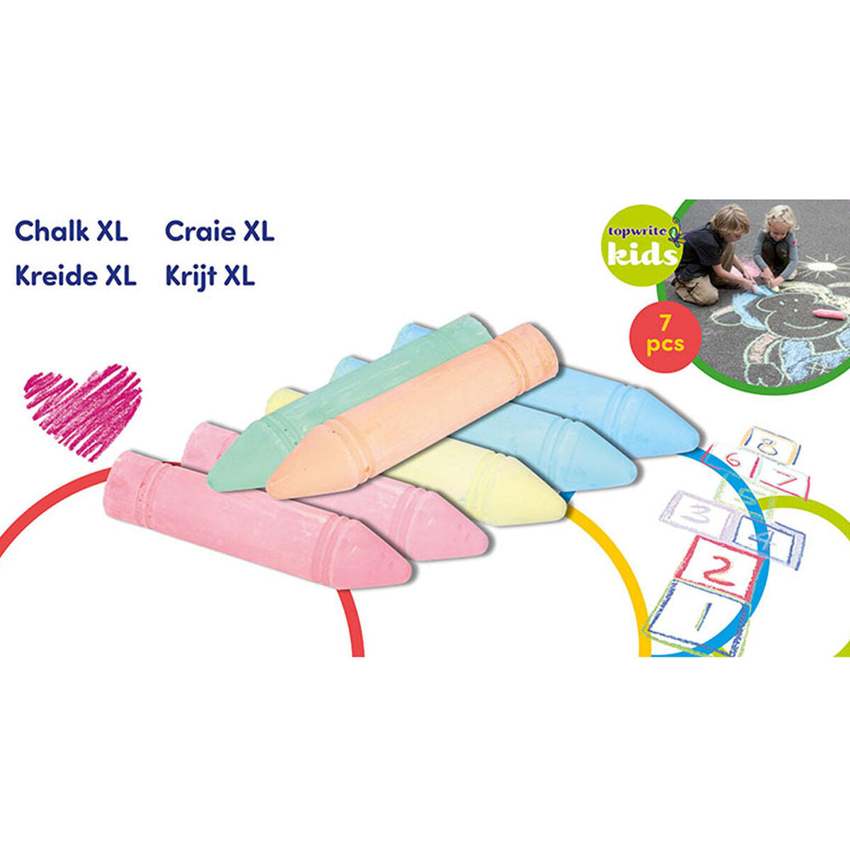 Chalks Topwrite Kids XL (7 Pieces) - Little Baby Shop