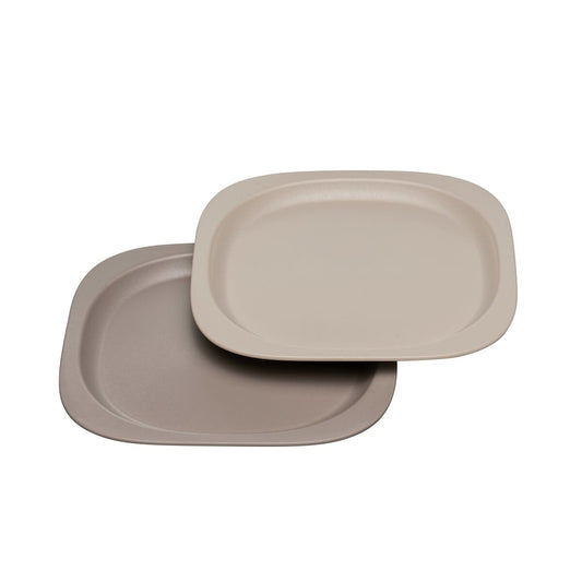 Children’s Dinner Set Grey Plastic (Refurbished A) - Little Baby Shop