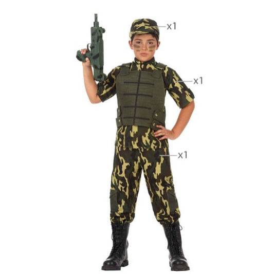 Costume for Children 10954 Camouflage Green (4 Pieces) - Little Baby Shop