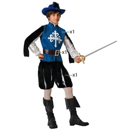 Costume for Children Male Musketeer Blue - Little Baby Shop