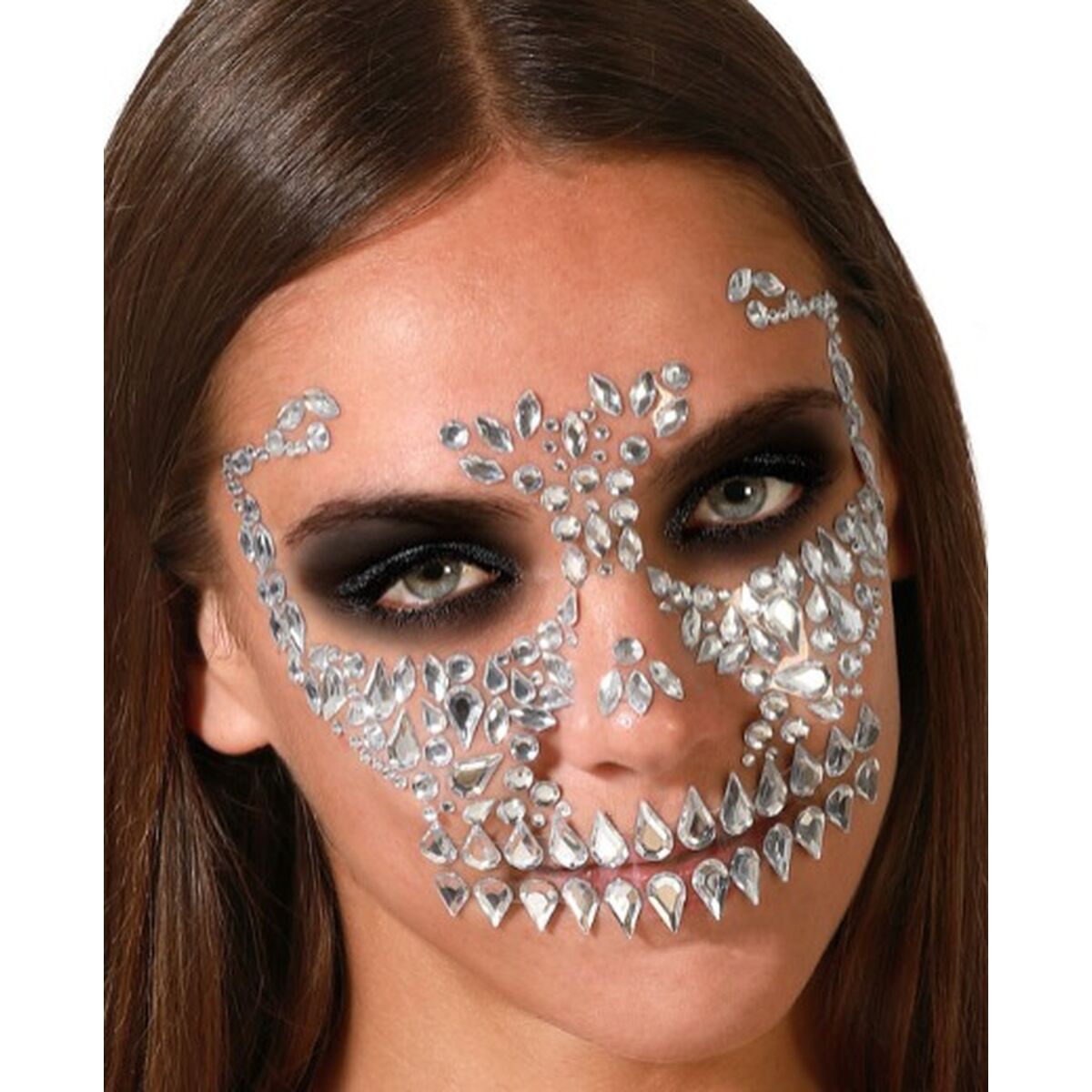 Body and Face Stickers Skull Silver - Little Baby Shop