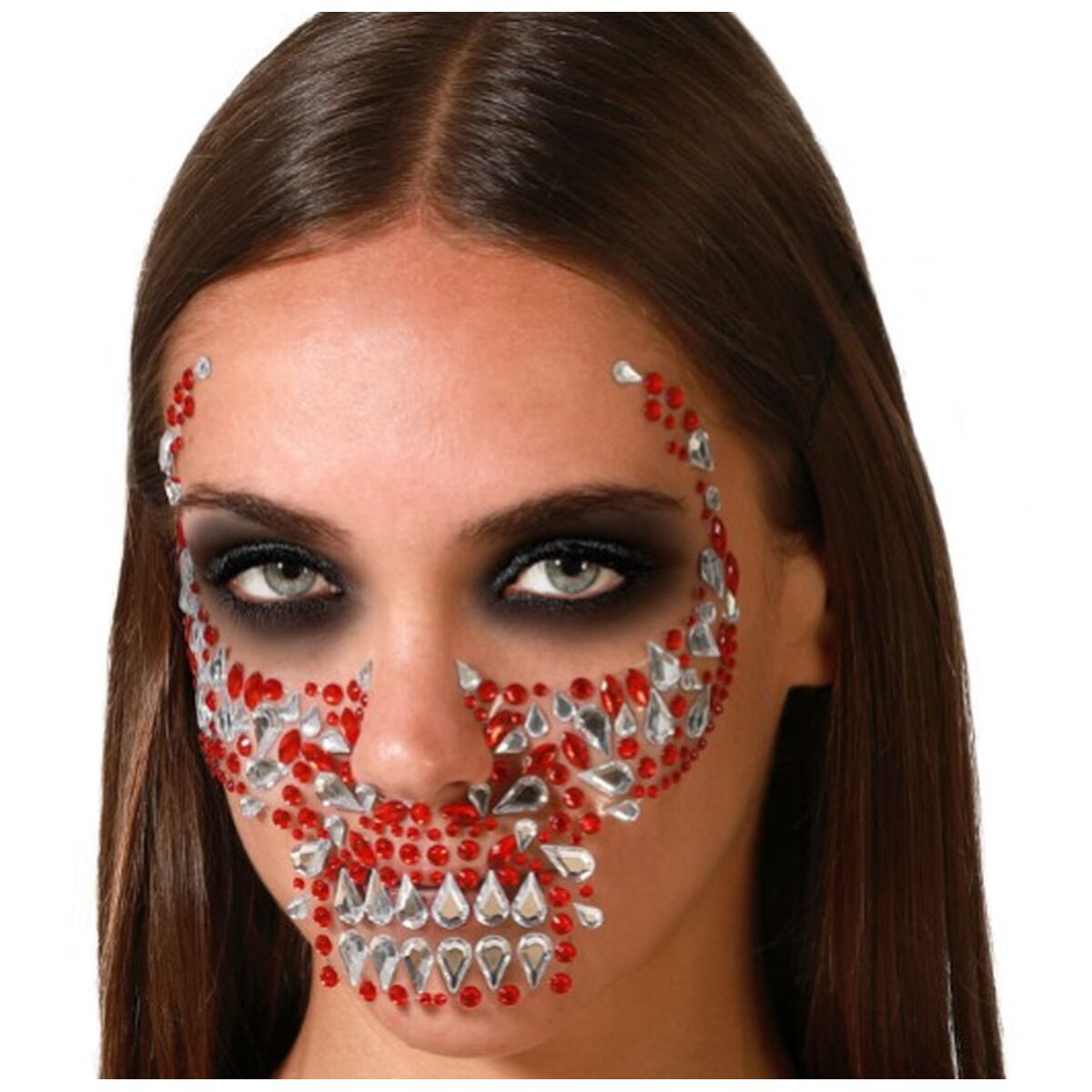 Body and Face Stickers Skull Red - Little Baby Shop