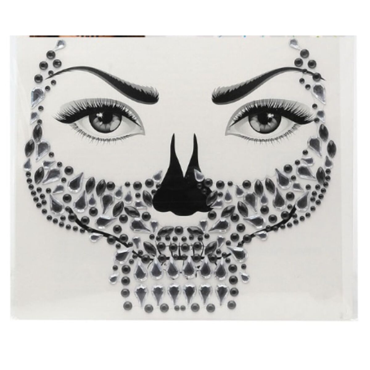 Body and Face Stickers Skull Black - Little Baby Shop