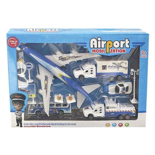 Set of Airport Vehicles 38,5 x 28 x 6,5 cm - Little Baby Shop