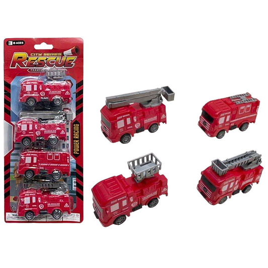 Vehicle Playset Fire Engine 4 Pieces - Little Baby Shop