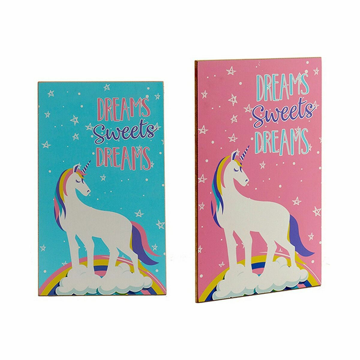 Painting Wood Unicorn 1 x 40 x 24 cm (24 Units) - Little Baby Shop