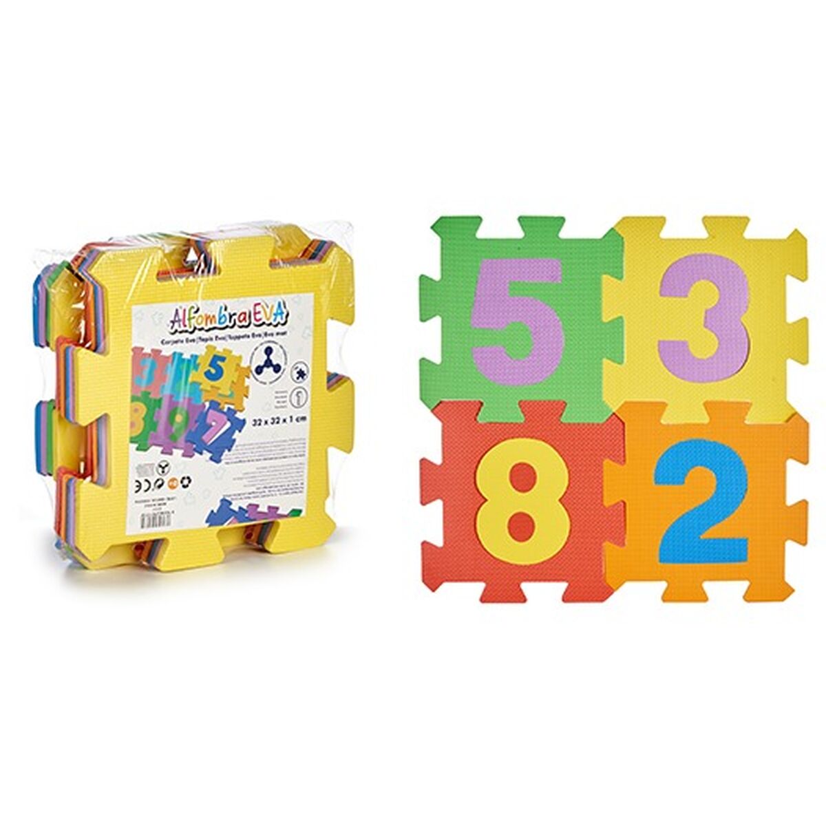 Puzzle Carpet Multicolour Numbers Eva Rubber (12 Units) - Little Baby Shop