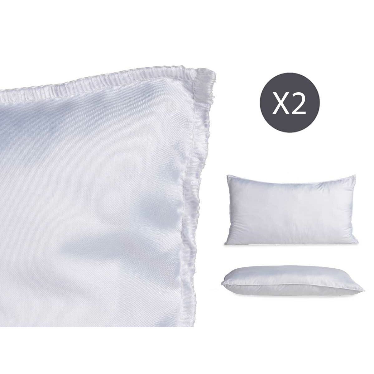 Set of 2 Pillows White (6 Units) - Little Baby Shop