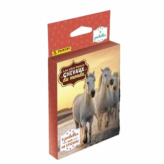 Pack of stickers Panini Le plus beaux Chevaux du monde 8 Envelopes - Little Baby Shop