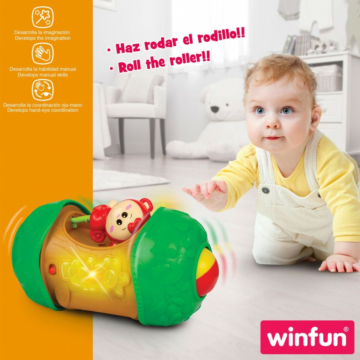 Interactive Toy for Babies Winfun Monkey 11,5 x 20,5 x 11,5 cm (6 Units) - Little Baby Shop