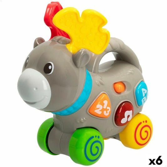 Pull-along toy Winfun Elk 17 x 17 x 7,5 cm (6 Units) - Little Baby Shop