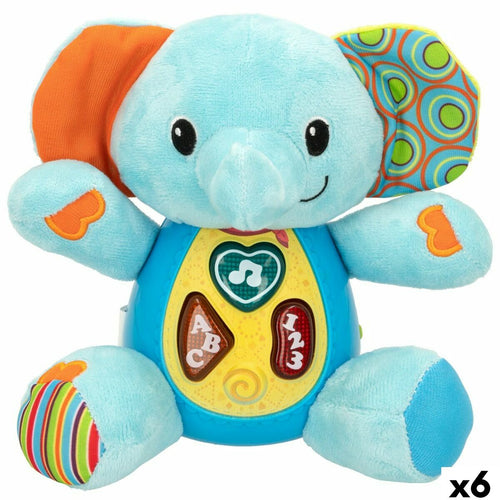 Soft toy with sounds Winfun Elephant 17 x 17,5 x 10 cm (6 Units) - Little Baby Shop