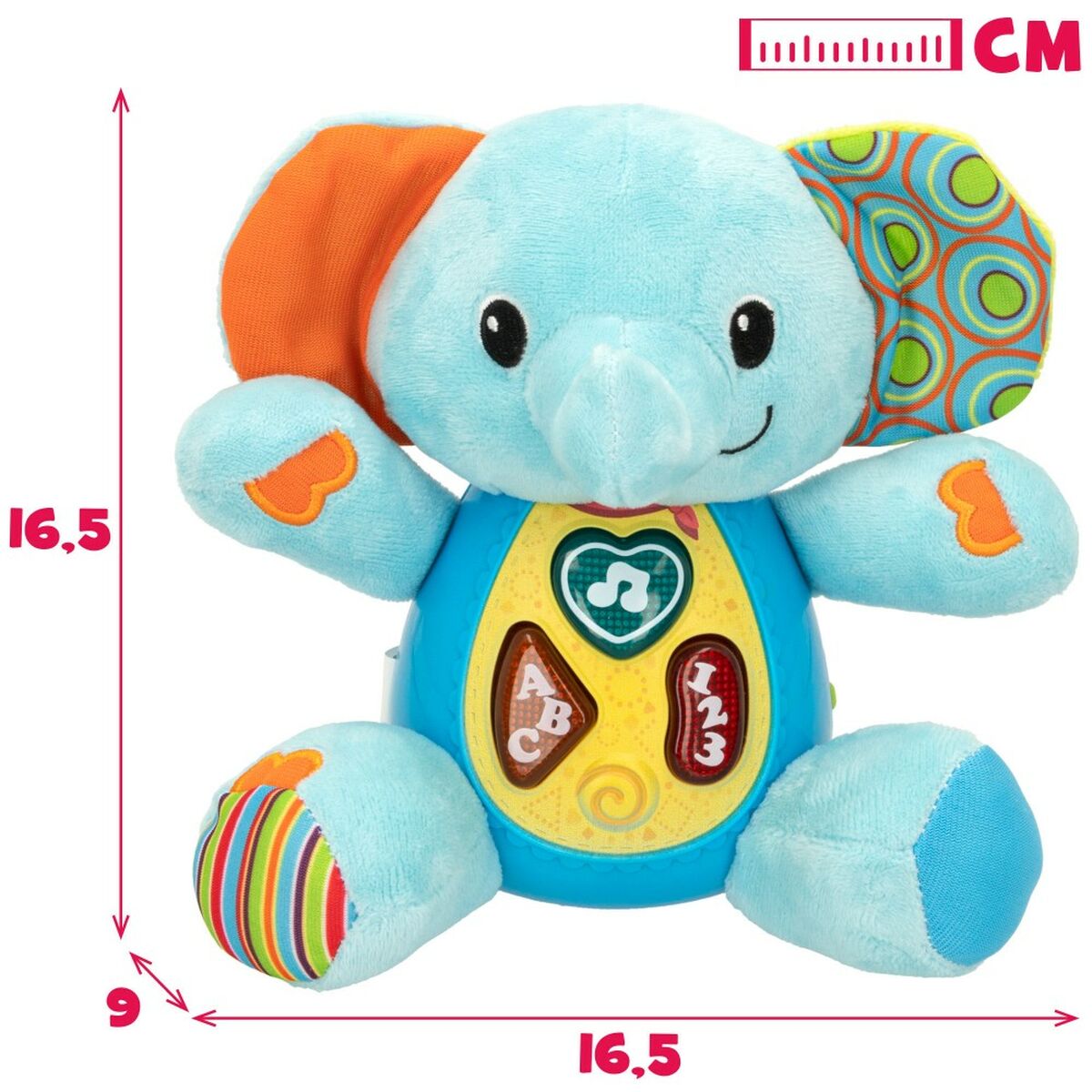 Soft toy with sounds Winfun Elephant 17 x 17,5 x 10 cm (6 Units) - Little Baby Shop