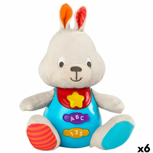 Soft toy with sounds Winfun Rabbit 17 x 17,5 x 10 cm (6 Units) - Little Baby Shop