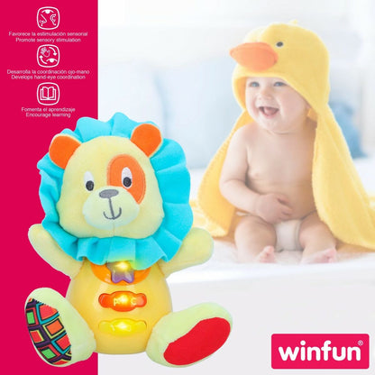 Soft toy with sounds Winfun Lion 15 x 15 x 9 cm (6 Units) - Little Baby Shop