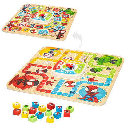 Parchís and Oca Board Spidey 29,5 x 3,5 x 29,5 cm (18 Pieces) (6 Units) - Little Baby Shop