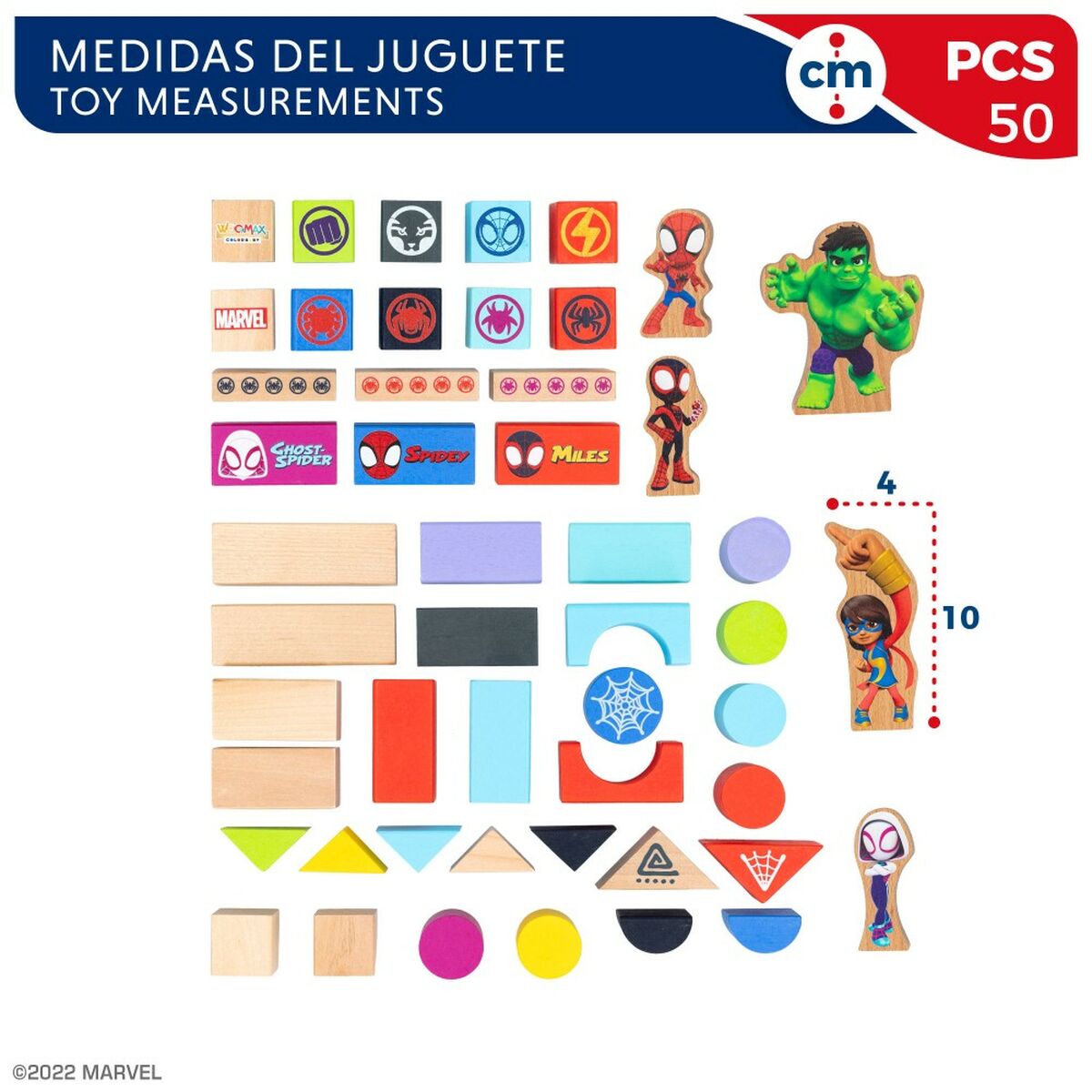 Playset Spidey Amazing Friends 50 Pieces 4 Units 8 x 9,5 x 1,5 cm - Little Baby Shop