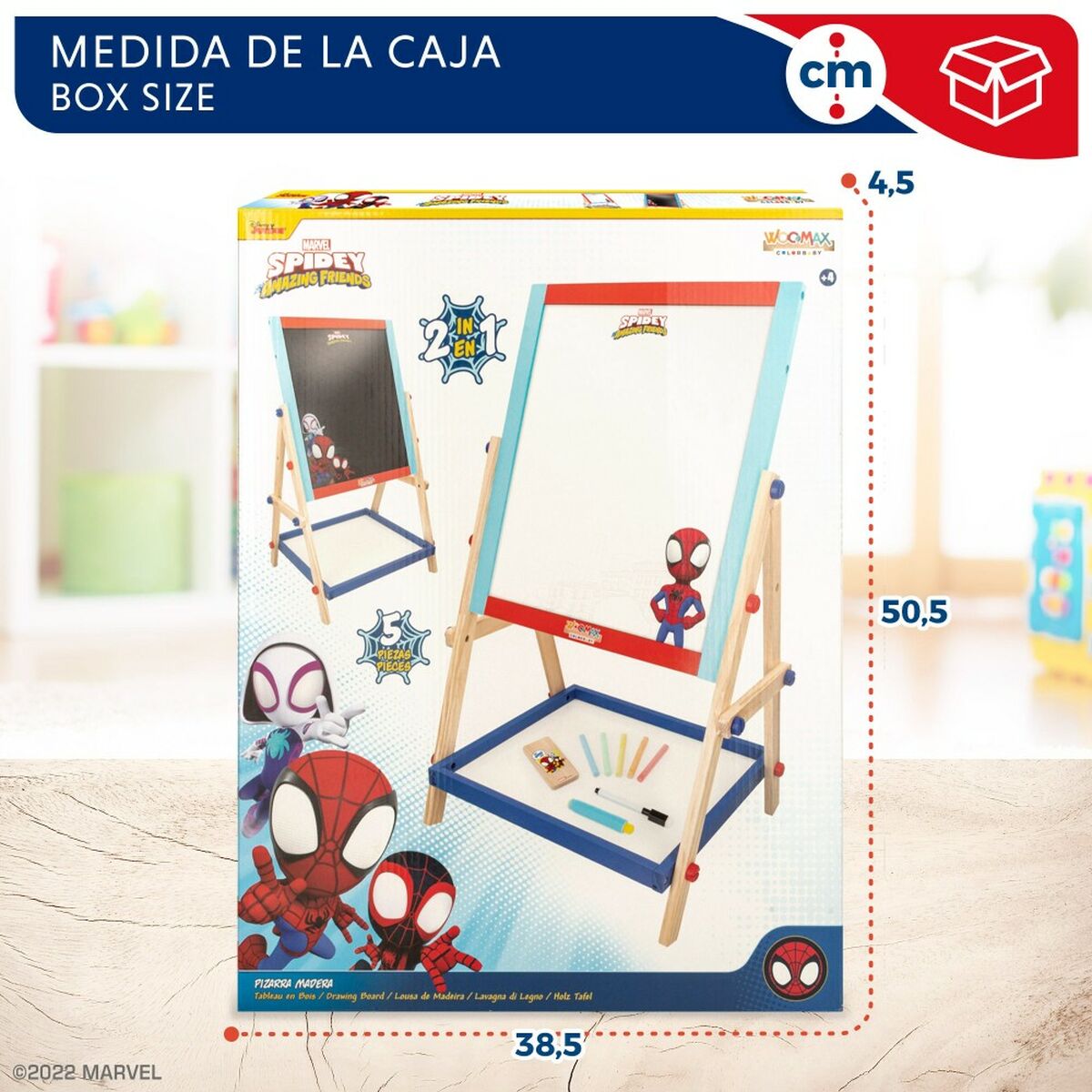 2 in 1 Board Spidey 5 Pieces 4 Units 40 x 64,5 x 31,5 cm - Little Baby Shop