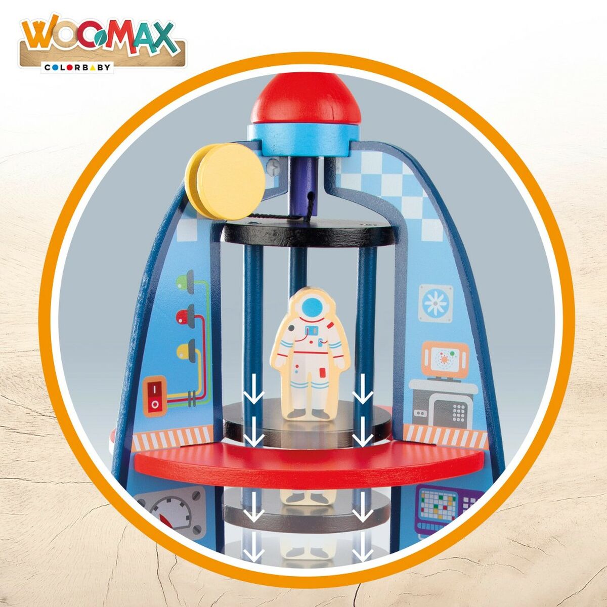 Toy rocket Woomax 32,5 x 53,5 x 32,5 cm (2 Units) - Little Baby Shop