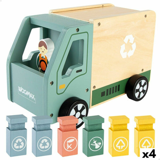 Garbage Truck Woomax Toy 8 Pieces 24 x 15 x 13,5 cm (4 Units) - Little Baby Shop