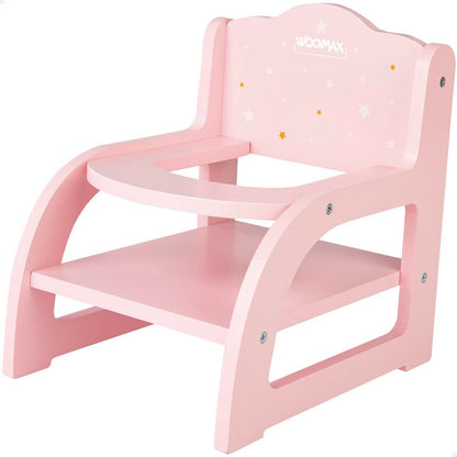 Chair for Dolls Woomax Pink (6 Units) - Little Baby Shop