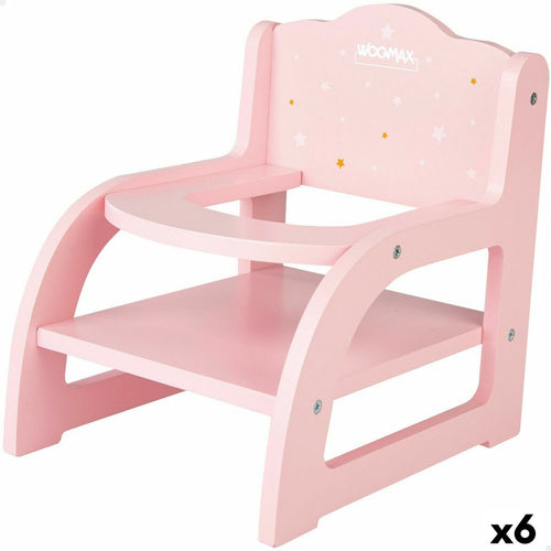 Chair for Dolls Woomax Pink (6 Units) - Little Baby Shop