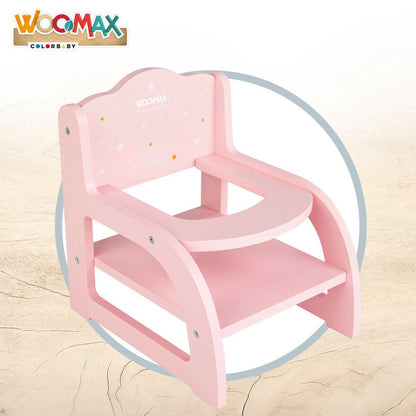 Chair for Dolls Woomax Pink (6 Units) - Little Baby Shop