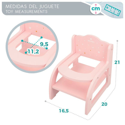 Chair for Dolls Woomax Pink (6 Units) - Little Baby Shop