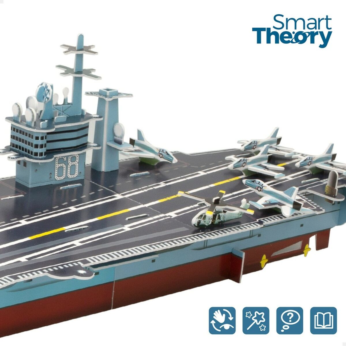 3D Puzzle Colorbaby Nimitz Aircraft carrier 67 Pieces 77 x 18 x 20 cm (6 Units) - Little Baby Shop