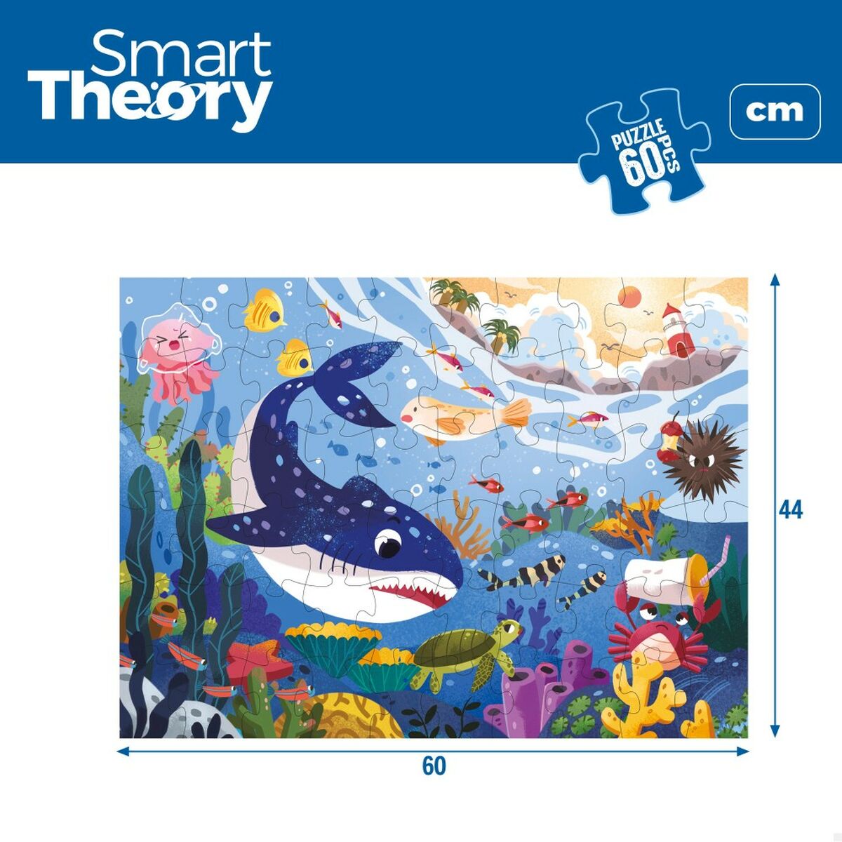 Child's Puzzle Colorbaby Sea Animals 60 Pieces 60 x 44 cm (6 Units) - Little Baby Shop