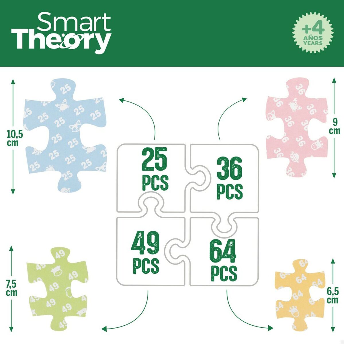 Child's Puzzle Colorbaby 4-in-1 174 Pieces Farm 68 x 68 cm (6 Units) - Little Baby Shop